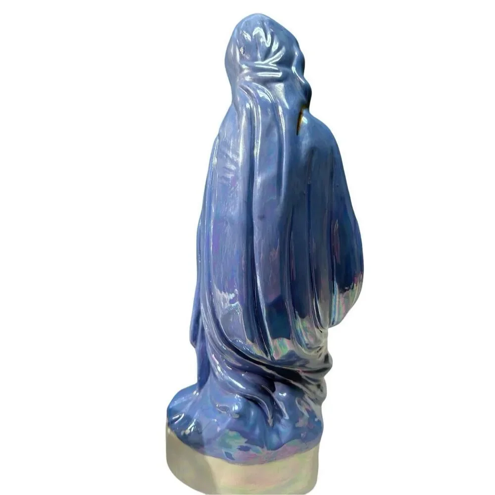 Porcelain Nativity Set Holy Family Joseph Mary Jesus Blue